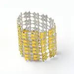 Plastic Rhinestone with Polyester Napkin Holder Adornment