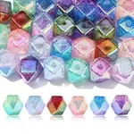 50Pcs Transparent Crackle Acrylic Beads