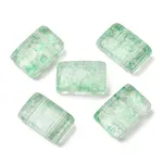 2-Hole Baking Paint Transparent Glass Beads