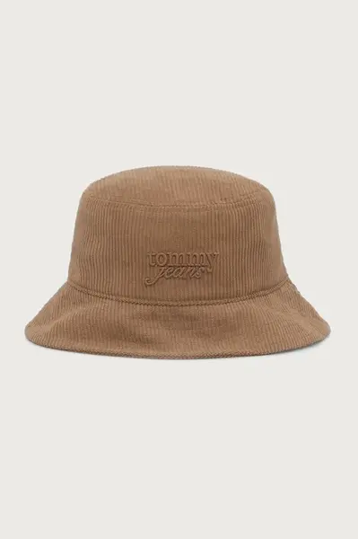 Tommy Jeans klobúk bucket dámsky menčestrový
