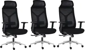 LTC 3PACK Ergonomická kancelářská židle ARIA černá (3 ks)