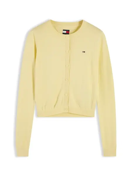 Tommy Jeans Kardigán 'ESSENTIAL'  svetložltá