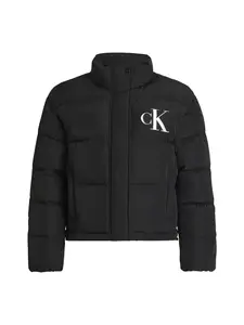 Calvin Klein Jeans Zimná bunda  čierna / biela