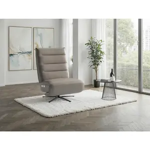 Sit & More RELAXAČNÍ KŘESLO, kůže, šedá