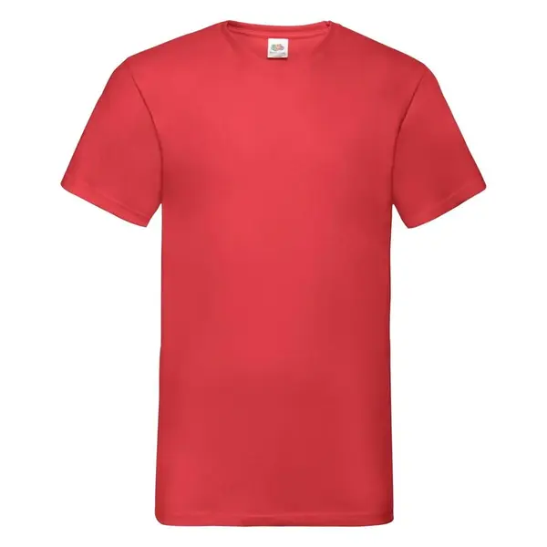 Men's Red T-shirt Valueweight V-Neck Fruit of the Loom