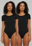Dámské body Organic Stretch Jersey - 2-Pack černé+černé