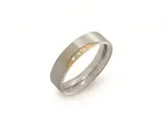Boccia Titanium Pozlátený titánový prsteň s diamantmi 0138-04 59 mm