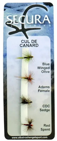 Secura flyfishing mušky cul de canard 4 ks