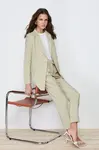 Trendyol Light Mint Blazer Jacket-Pants Woven Bottom-Top Set