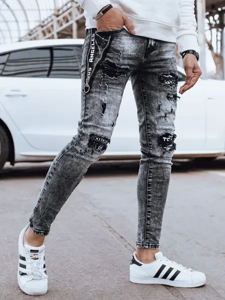 Pánské černé skinny fit džíny