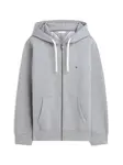 TOMMY HILFIGER Tepláková bunda 'ESSENTIAL'  sivá