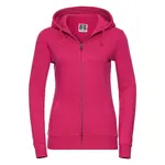 Pink women's hoodie with Authentic Russell zipper