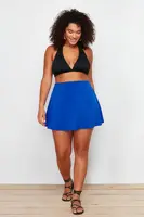 Trendyol Curve Navy Blue Short Skirt Bikini Bottom