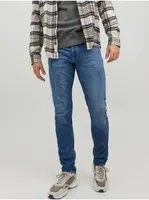 Modré pánské slim fit džíny Jack & Jones Liam - Pánské