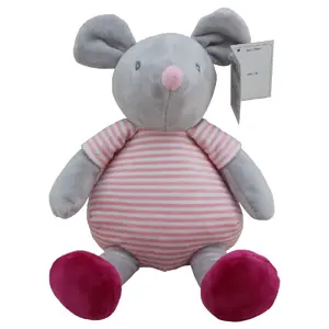 Plyšová hračka Myška, 20 cm - sivá