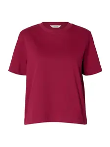 SELECTED Tričko 'SLFEssential'  purpurová