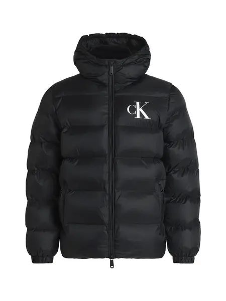 Calvin Klein Jeans Prechodná bunda  čierna / biela