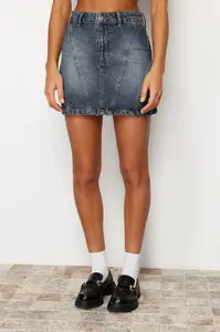 Trendyol Sukňa  tmavomodrá