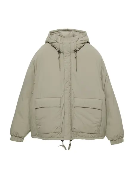 Pull&Bear Zimná bunda  pastelovo zelená