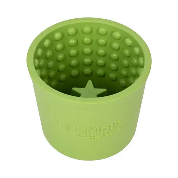 LickiMat Lízací Kelímek Yoggie Pot Zelený