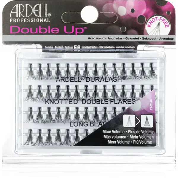 Ardell Double Up trsové nalepovací řasy s uzlíkem velikost Medium Black