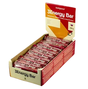 KOMPAVA 3Energy bar 32ks- višeň-tmavá poleva 10 x 25 ml