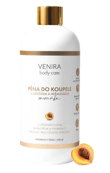 VENIRA pěna do koupele s měsíčkem a heřmánkem, meruňka 500 ml