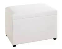 Úložná truhla na sezení Miguel, bílá ekokůže