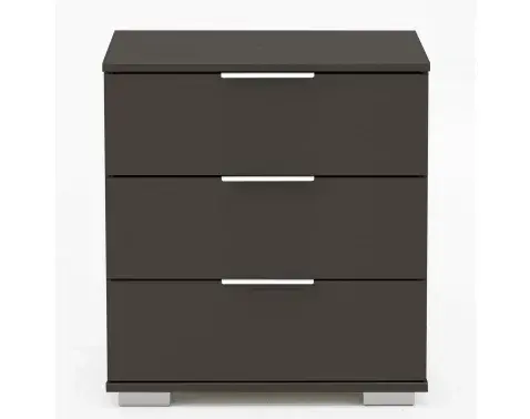 Noční stolek Easy Plus, 3 zásuvky, grafit