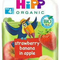 HIPP BIO 100% ovoce Jablko-Banán-Jahoda 100 g