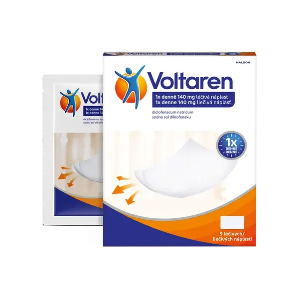 VOLTAREN 140 mg léčivá náplast proti bolesti 5 ks