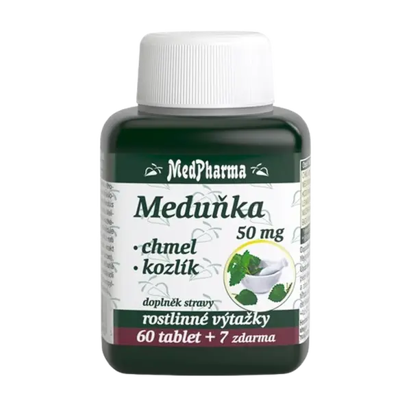 MEDPHARMA Meduňka+Chmel+Kozlík 67 tablet
