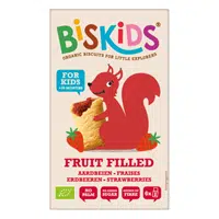 BELKORN BISkids BIO měkké dětské sušenky s jahodovým pyré bez přidaného cukru, 33% ovoce 120 g