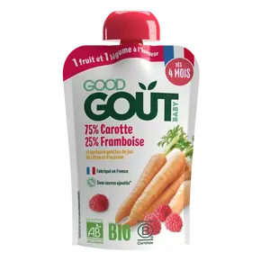 GOOD GOÛT BIO Mrkev s malinami 120 g