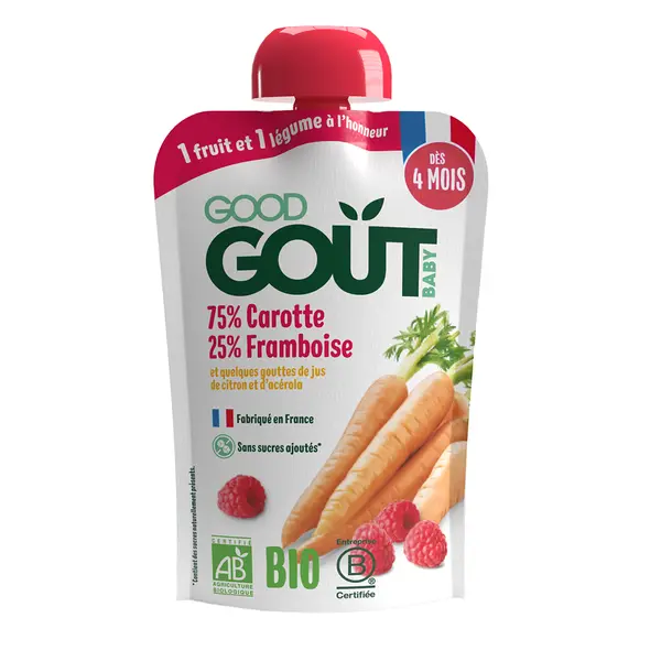 GOOD GOÛT BIO Mrkev s malinami 120 g