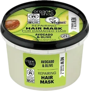 ORGANIC SHOP Regenerační maska pro poškozené vlasy Avokádo a olivy 250 ml