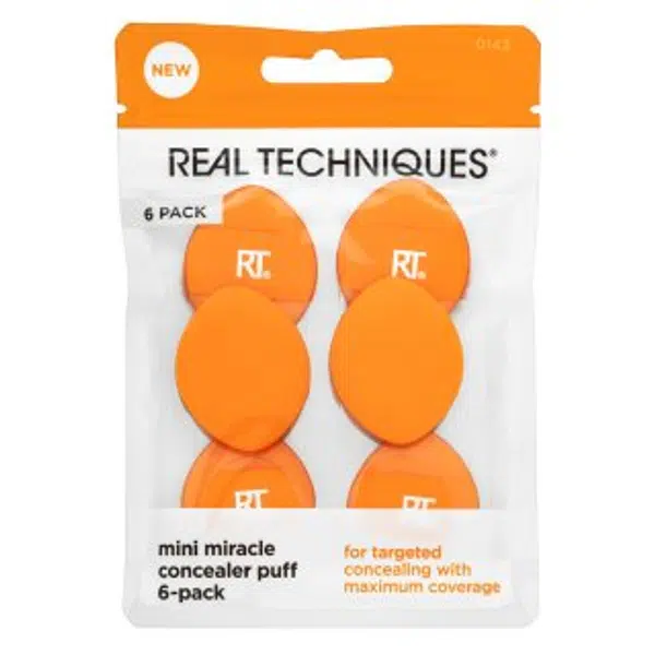 Real Techniques Mini Miracle Concealer Puff 6 Pack houbička na make-up