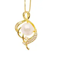 Oliver Weber Pozlacený stříbrný náhrdelník s perlou Ivory 61305G