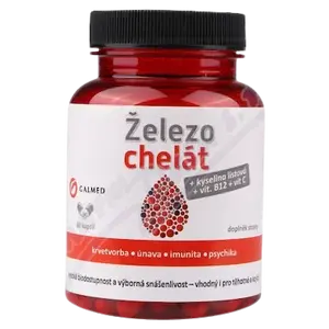 GALMED Železeo chelát + Vitamín B9, B12, C 60 kapslí