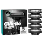 GILLETTE Mach3 Charcoal Náhradní hlavice do holicího strojku pro muže 5 ks