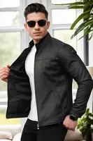 13250 Dewberry PU Mens Jacket-BLACK