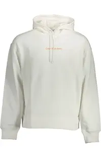 Biela mikina Calvin Klein s kapucňou