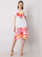 Dress-DHJ-SK-13119.26P-White-Pink