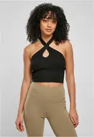 Women's crossed neck warmer Top black