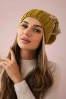 marka niezdefiniowana Čapica с fleece Milano K203 ecru melanž+kiwi