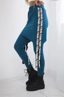 Pants/suit with navy selfie inscription