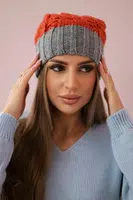 Kesi Čapica s fleece Paris K212 tmavo ružová+šedá
