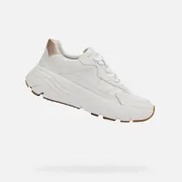 White women's sneakers Geox Diamanta - Women's