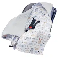 Medi Partners Baby carrier wrap – blanket with hood 85x85 cm – Waffle – Polana + gray Waffle