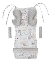 Medi Partners Stroller insert in a 4-piece set – Polana + gray Minky